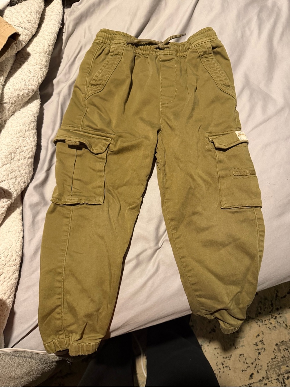 next Olive Green Kids Cargo Joggers